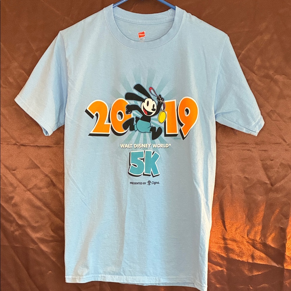 NWOT Walt Disney World 2019 Marathon 5K blue short sleeves t-shirt size S unisex